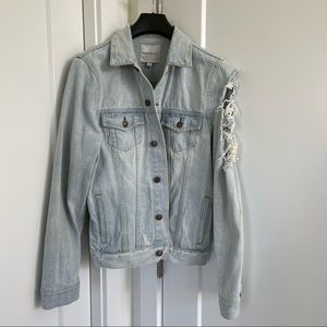 THREAD & SUPPLY Distressed Denim Jacket